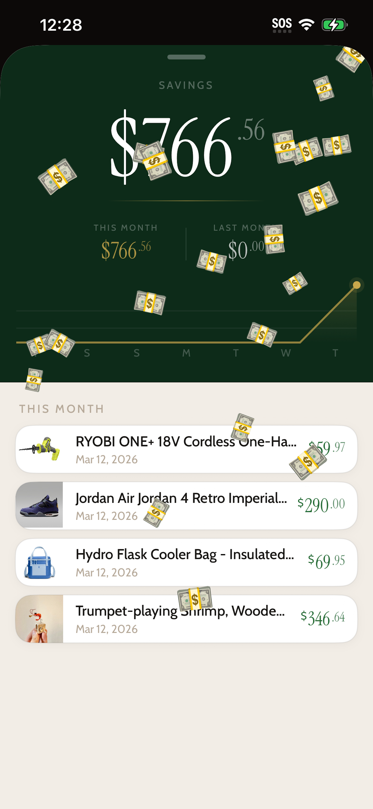 CartPause savings view